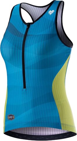 MY KILOMETRE Womens Triathlon Top Tri Singlet Racerback Performance Triathlon Top with Back Pockets in Saudi Arabia