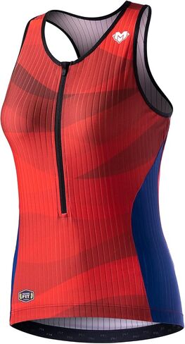 MY KILOMETRE Womens Triathlon Top Tri Singlet Racerback Performance Triathlon Top with Back Pockets in Saudi Arabia