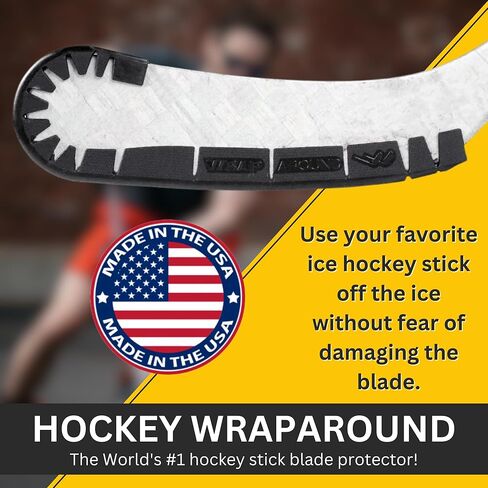 Wraparound Hockey Stick Blade Protector for Off Ice Training - Long Lasting -Cuts to Fit Junior, Senior Sticks - Hockey Training Equipment, Accessories, Gear in Kuwait