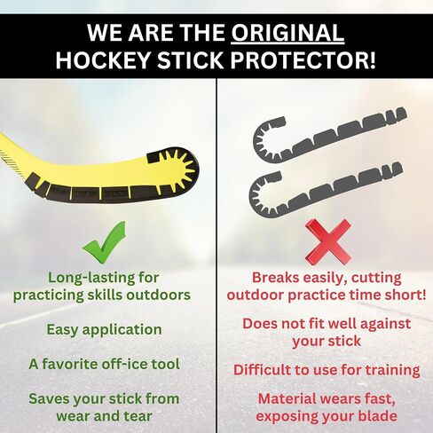 Wraparound Hockey Stick Blade Protector for Off Ice Training - Long Lasting -Cuts to Fit Junior, Senior Sticks - Hockey Training Equipment, Accessories, Gear in Kuwait