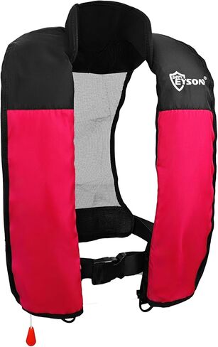 سترة نجاة قابلة للنفخ يدويًا، حافظة PFD للبالغين، سترة نجاة للبالغين، تدعم وزنًا يصل إلى 330 رطلاً in Kuwait