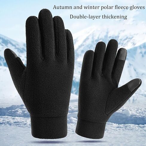Winter Gloves Men Women Warm Touchscreen Windproof Thermal Gloves,Polar Fleece Fabric, for Cycling Running Driving Hiking in Saudi Arabia