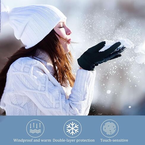 Winter Gloves Men Women Warm Touchscreen Windproof Thermal Gloves,Polar Fleece Fabric, for Cycling Running Driving Hiking in Saudi Arabia