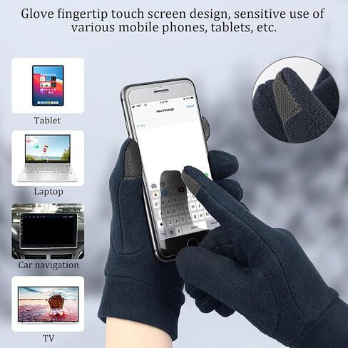 Winter Gloves Men Women Warm Touchscreen Windproof Thermal Gloves,Polar Fleece Fabric, for Cycling Running Driving Hiking in Saudi Arabia