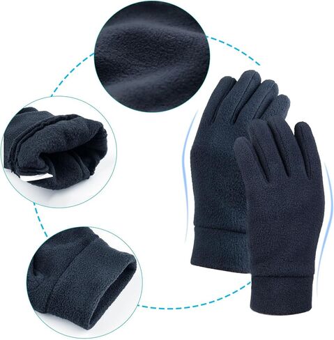 Winter Gloves Men Women Warm Touchscreen Windproof Thermal Gloves,Polar Fleece Fabric, for Cycling Running Driving Hiking in Saudi Arabia
