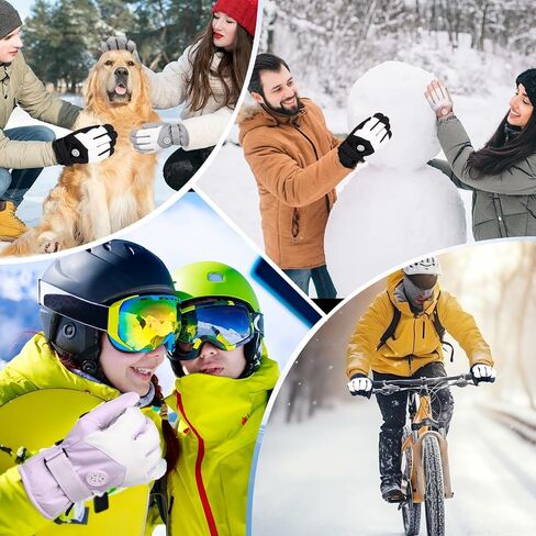 3 أزواج من قفازات التزلج على الجليد الشتوية للرجال والنساء، مقاومة للماء، شاشة تعمل باللمس، قفازات التزلج على الجليد، قفاز ثلجي شتوي دافئ in Kuwait
