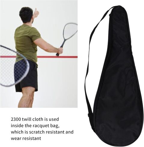 حقيبة غطاء مضرب الاسكواش من كينسو، حقيبة حمل مبطنة خفيفة الوزن من القطن المقاوم للصدمات 5 مم مع حزام كتف قابل للتعديل in Saudi Arabia