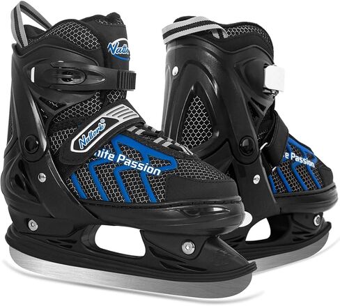 زلاجات ثلجية للأطفال من MammyGol قابلة للتعديل للأولاد والبنات للبالغين، زلاجات هوكي الجليد برباط تزلج على الجليد للشباب للمبتدئين مع بطانة قابلة للتنفس in Kuwait