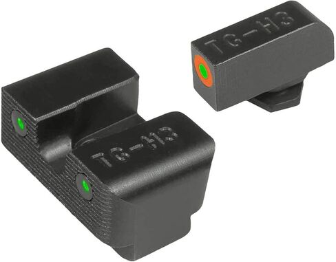 مشاهد TRUGLO Tritium Pro الليلية، متوافقة مع نماذج مسدس غلوك | مجموعة مسدسات أمامية وخلفية مدمجة ومتينة تتوهج في الظلام مع حلقة أمامية لقفل التركيز in Kuwait
