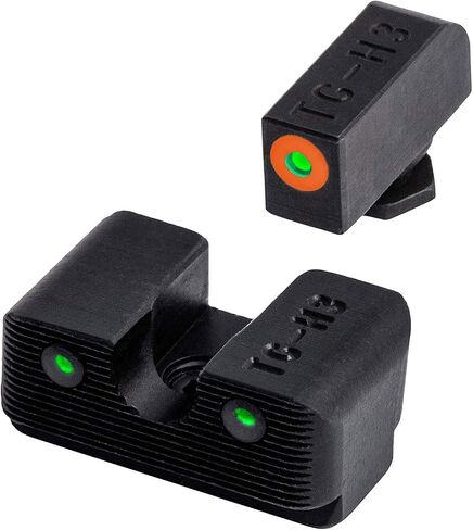 مشاهد TRUGLO Tritium Pro الليلية، متوافقة مع نماذج مسدس غلوك | مجموعة مسدسات أمامية وخلفية مدمجة ومتينة تتوهج في الظلام مع حلقة أمامية لقفل التركيز in Kuwait