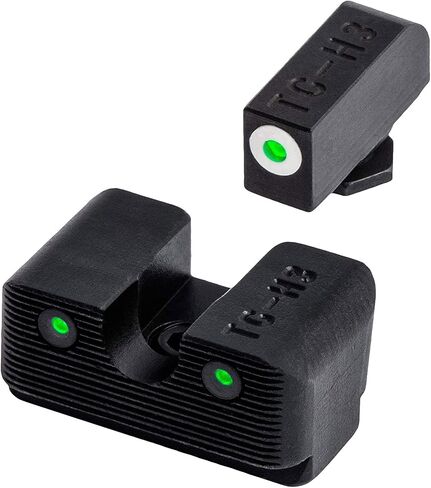 مشاهد TRUGLO Tritium Pro الليلية، متوافقة مع نماذج مسدس غلوك | مجموعة مسدسات أمامية وخلفية مدمجة ومتينة تتوهج في الظلام مع حلقة أمامية لقفل التركيز in Kuwait