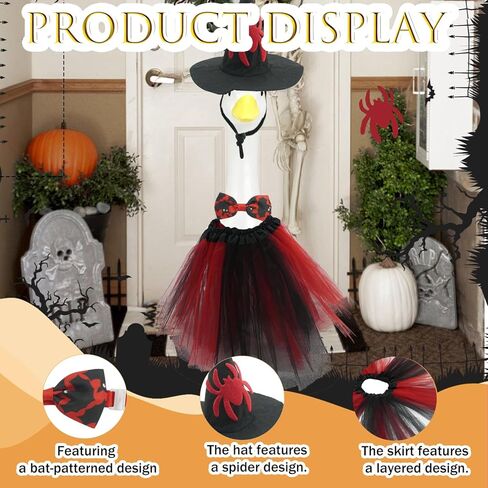 ملابس تزيين إوز الهالوين، فستان مع قبعة ساحرة وربطة عنق، مجموعة من 3 قطع تناسب تماثيل مقاس 23 بوصة، ديكور فناء الخريف في الهواء الطلق in Kuwait