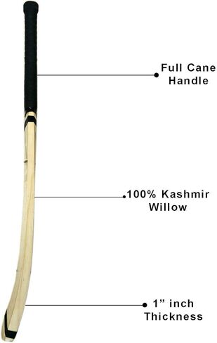 Cricket Bat Net Practice Tennis Ball Tape Soft Ball Hand Made Kashmir Willow Wood Full Size Adult 5 Star Series by Zeepk in Saudi Arabia
