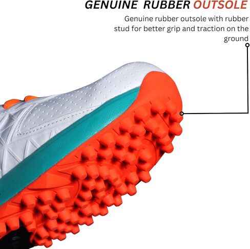 SK-SGO Sports Cricket Shoes for Men with Rubber Stud/Spikes in Saudi Arabia