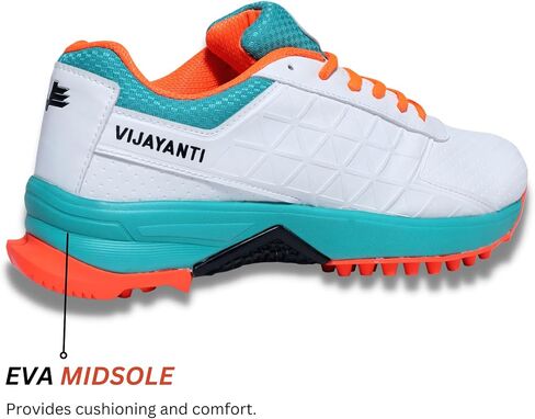 SK-SGO Sports Cricket Shoes for Men with Rubber Stud/Spikes in Saudi Arabia
