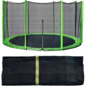 Trampoline Replacement Net for 10FT 12FT 14FT 15FT Round Frame Trampolines, Safety Enclosure Net with Zipper, Hooks, Pole Cover in Saudi Arabia