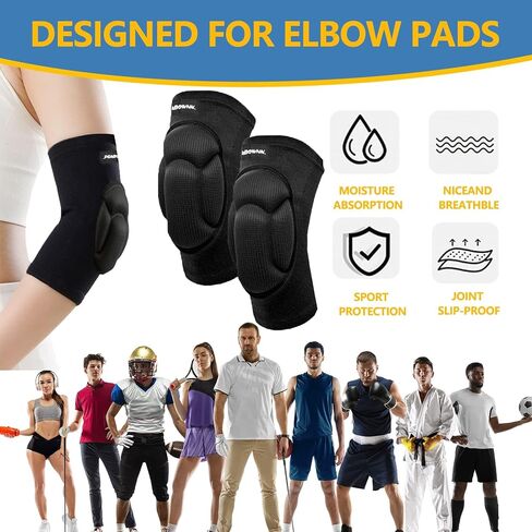 Volleyball Elbow Pads Women 2XS-XL - Kids Teens Elbow Protector with Padding Breathable Volleyball Dancing in Saudi Arabia