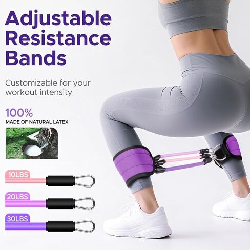 Pilates Ring Kit for Women, Pilates Equipment Accessories, Home Workout Set with Magic Circle, Mini Exercise Ball, Ankle Resistance Bands & Yoga Socks, for Fitness, Toning & Better Me Gifts in Saudi Arabia