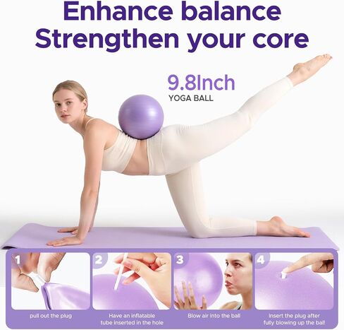 Pilates Ring Kit for Women, Pilates Equipment Accessories, Home Workout Set with Magic Circle, Mini Exercise Ball, Ankle Resistance Bands & Yoga Socks, for Fitness, Toning & Better Me Gifts in Saudi Arabia