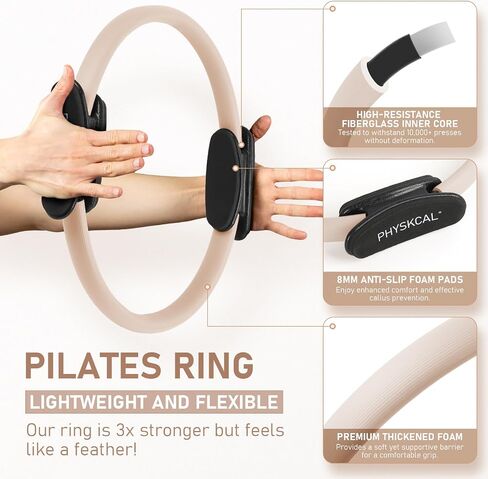 Pilates Kit, 15-Inch Pilates Ring with 1x Core Ball, 3X Resistant Loops and 2X Flex Bands, Home Pilates on Mat Essential Kit in Kuwait