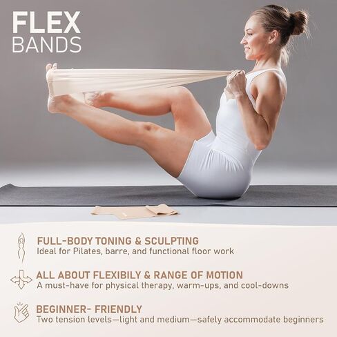 Pilates Kit, 15-Inch Pilates Ring with 1x Core Ball, 3X Resistant Loops and 2X Flex Bands, Home Pilates on Mat Essential Kit in Kuwait