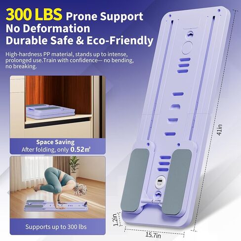 Pilates Reformer Set, ESBANY Pilates Board with Phone Holder, Multi-Purpose Foldable Pilates Reformer Machine, Portable Home Pilates Slider Board Equipment for Home Workout, Fitness, Exercise, Abs in Saudi Arabia