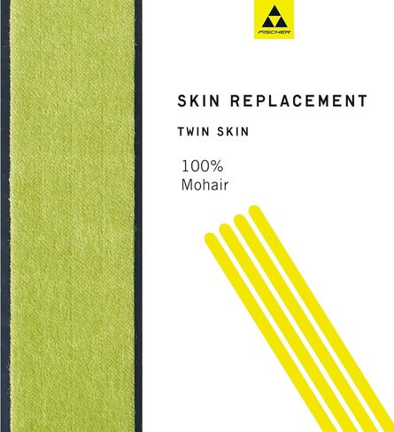 فيشر Twin Skin Mohair Narrow، Glide Grip تحسين الاستقرار الرياضات الثلجية التزلج عبر الريف التزلج تسلق الجبال النيون الأصفر استبدال جلود التزلج سلسلة Twin in Saudi Arabia