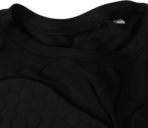 Thicken Anti Collision Chest Guard Protection Long Sleeved Sport Suit Tights for Football Basketball Ski Training Protective Gear Black in Saudi Arabia