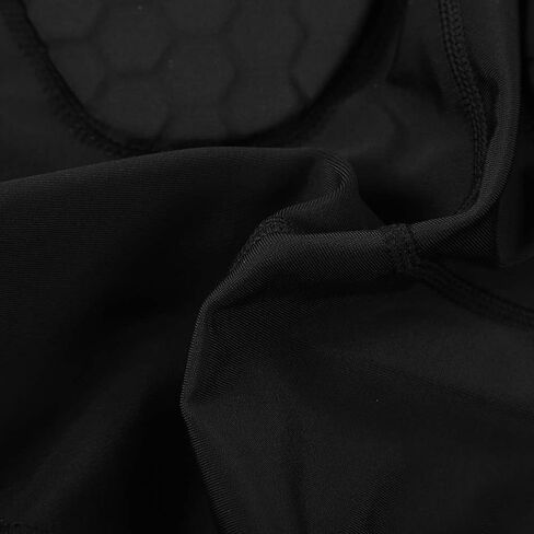 Thicken Anti Collision Chest Guard Protection Long Sleeved Sport Suit Tights for Football Basketball Ski Training Protective Gear Black in Saudi Arabia