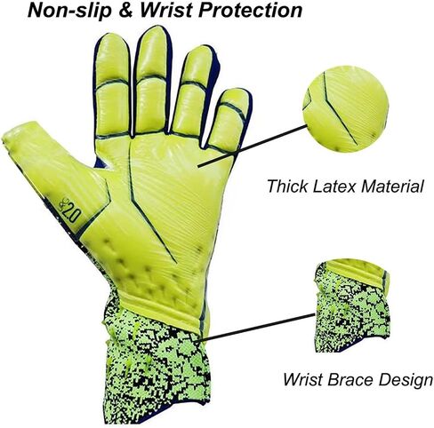Goalkeeper Gloves,Football Goalkeeper Gloves,High Performance Glove, Super Grip Professional Football,for Boys Kids Children Adult Soccer(B,6) in Saudi Arabia