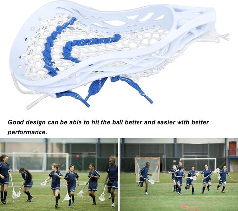 Dioche Lacrosse Head Mesh Strung Nylon Lacrosse Stick Heads for Easy Replacement, for Training and Competition (Teenager) in Saudi Arabia