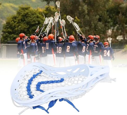 Dioche Lacrosse Head Mesh Strung Nylon Lacrosse Stick Heads for Easy Replacement, for Training and Competition (Teenager) in Saudi Arabia
