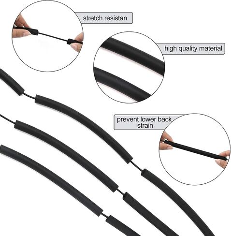 High Jump Elastic Crossbar, 8.2ft Long Pole Vault Elastic Bungee Cord High Jump Training Equipment Elastic Crossbar Foam Track & Field Equipment for Beginners Athletes Practice (Black) in Saudi Arabia