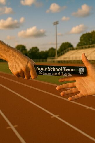 Custom Black Aluminum Track and Field Relay Baton Personalized Gift for Him, for Her, for Boys, for Girls, for Husband, for Wife, for Them, for Men, for Women- Your Team Name and Logo Engraved in Saudi Arabia