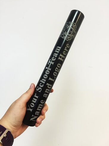 Custom Black Aluminum Track and Field Relay Baton Personalized Gift for Him, for Her, for Boys, for Girls, for Husband, for Wife, for Them, for Men, for Women- Your Team Name and Logo Engraved in Saudi Arabia