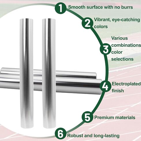 Aluminum Alloy Field Relay Batons for Track and Athletes Runners Outdoor Running Sports Events Baton Race Stick Smooth Hollow Tube Lightweight Durable Design Multi-Color in Kuwait