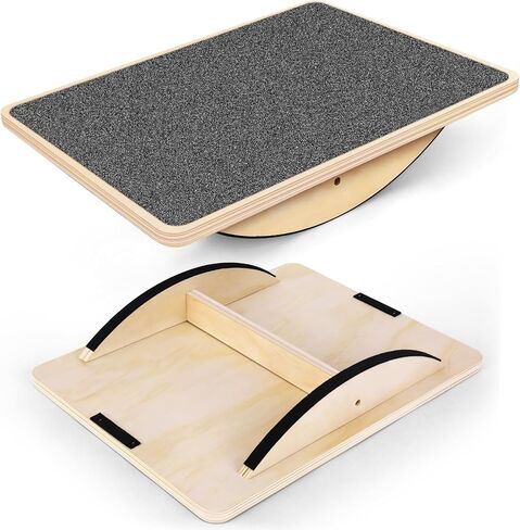 Balance Board Professional Wobble Board for Adults Anti-Slip 350LBS Balance Boards for Physical Therapy Standing Desk Core Strength Wooden Balance Board Rocker Board in Saudi Arabia