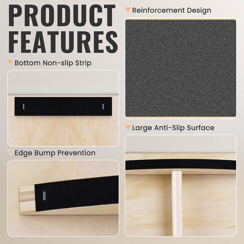 Balance Board Professional Wobble Board for Adults Anti-Slip 350LBS Balance Boards for Physical Therapy Standing Desk Core Strength Wooden Balance Board Rocker Board in Saudi Arabia