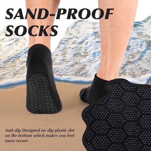 3mm Beach Water Socks - Sand Proof Aqua Socks for Beach Sports, Swimming, Diving, Surfing & Water Activities in Saudi Arabia