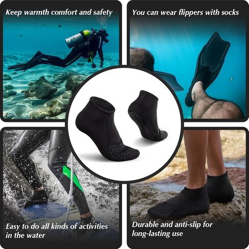 3mm Beach Water Socks - Sand Proof Aqua Socks for Beach Sports, Swimming, Diving, Surfing & Water Activities in Saudi Arabia