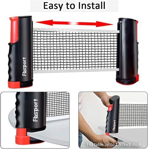 مجموعة مجداف بينج بونج من إف بي إسبورت، مجموعة تنس طاولة محمولة مع شبكة قابلة للسحب ومضارب وكرات وحقيبة حمل للألعاب الداخلية والخارجية in Kuwait