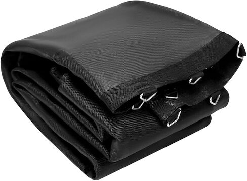 QWORK 14 FT Round Trampoline Replacement Mat with 72 V-Hooks, 151" Heavy Duty Jumping Mat with Installation Tools, Using 5.5" Springs,Black in Saudi Arabia