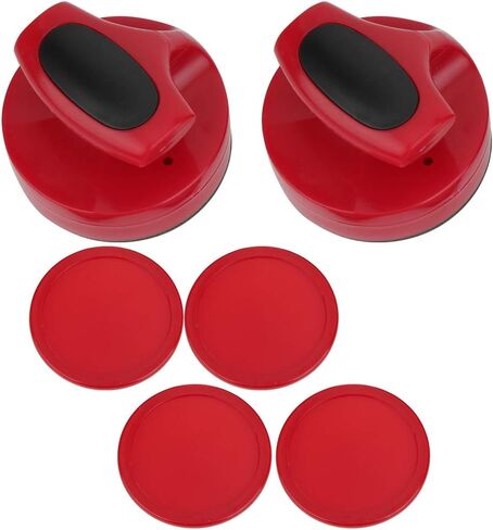 Table Hockey Pushers Pucks Set, 94x66mm Slider, 4 Pack, Large Size Red, Quick and Convenient Sliding Action, for Standard Hockey Tables in Saudi Arabia