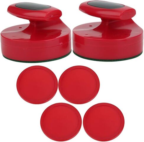 Table Hockey Pushers Pucks Set, 94x66mm Slider, 4 Pack, Large Size Red, Quick and Convenient Sliding Action, for Standard Hockey Tables in Saudi Arabia