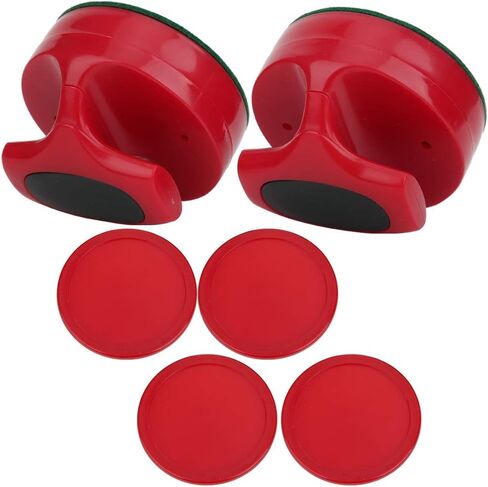 Table Hockey Pushers Pucks Set, 94x66mm Slider, 4 Pack, Large Size Red, Quick and Convenient Sliding Action, for Standard Hockey Tables in Saudi Arabia