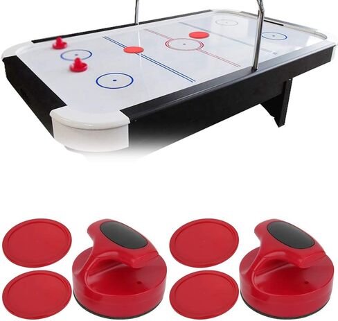 Table Hockey Pushers Pucks Set, 94x66mm Slider, 4 Pack, Large Size Red, Quick and Convenient Sliding Action, for Standard Hockey Tables in Saudi Arabia