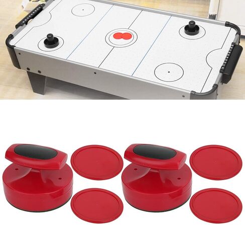Table Hockey Pushers Pucks Set, 94x66mm Slider, 4 Pack, Large Size Red, Quick and Convenient Sliding Action, for Standard Hockey Tables in Saudi Arabia