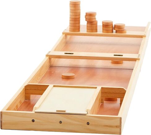 Folding Dutch Shuffleboard Wooden Dutch Shuffleboard with Accessories, 79" L x 16" w x 2" h in Saudi Arabia