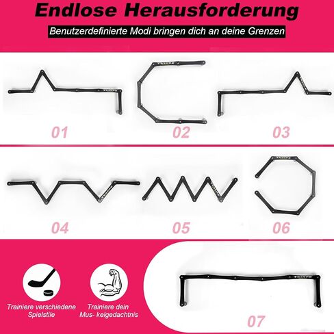 Hockey Training Equipment - Adjustable Hockey Trainer for Stick Handling & Puck Control | Portable Training Aids for Kids & Adults | On/Off Ice Use，5/7 Sections in Saudi Arabia