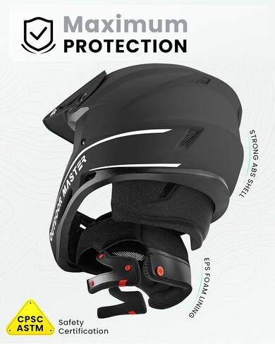 خوذة دراجة جبلية كاملة الوجه للرجال والنساء من OutdoorMaster - متينة، مقاومة للصدمات، جيدة التهوية، قناع قابل للتعديل - خوذة سباق BMX MTB على المنحدرات in Saudi Arabia
